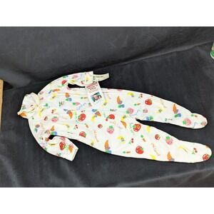 VTG Playskool Sleep 'n Play One Piece Active Wear Pajamas Fruits 6-12M NWT 1995